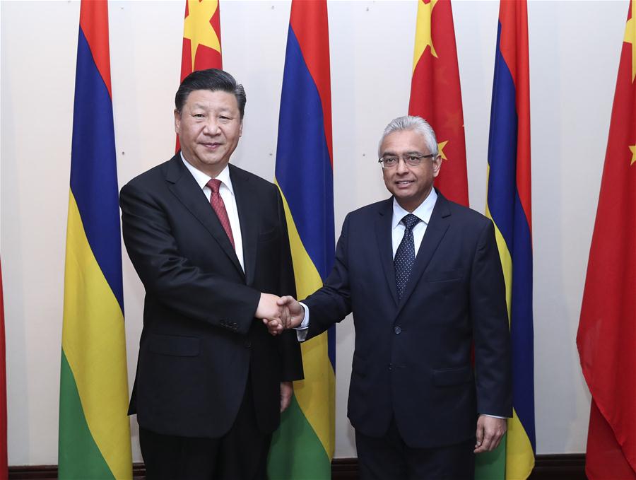 Chinese President Xi meets Mauritian PM on bilateral ties