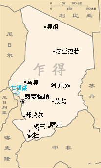 乍得地理分布图