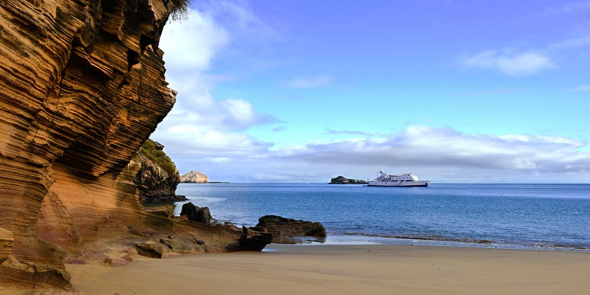 The Galapagos Cruise Eclipse from a beach