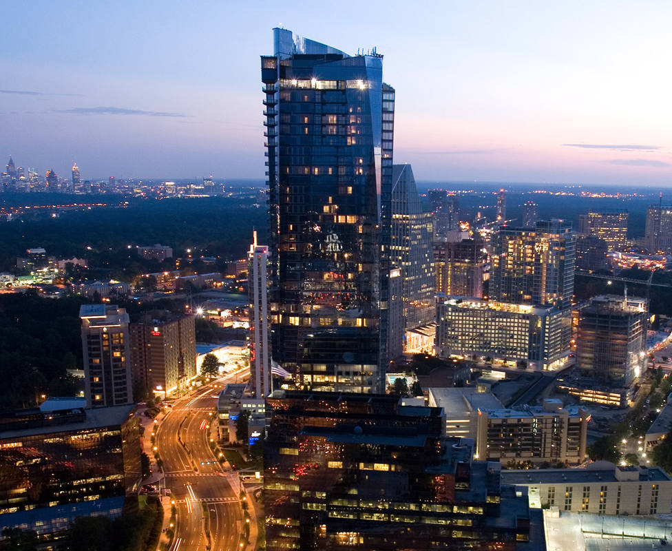 Panorama of Buckhead Atlanta Skyline