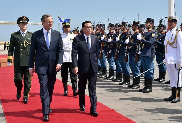 Chinese premier arrives in Greece for visit