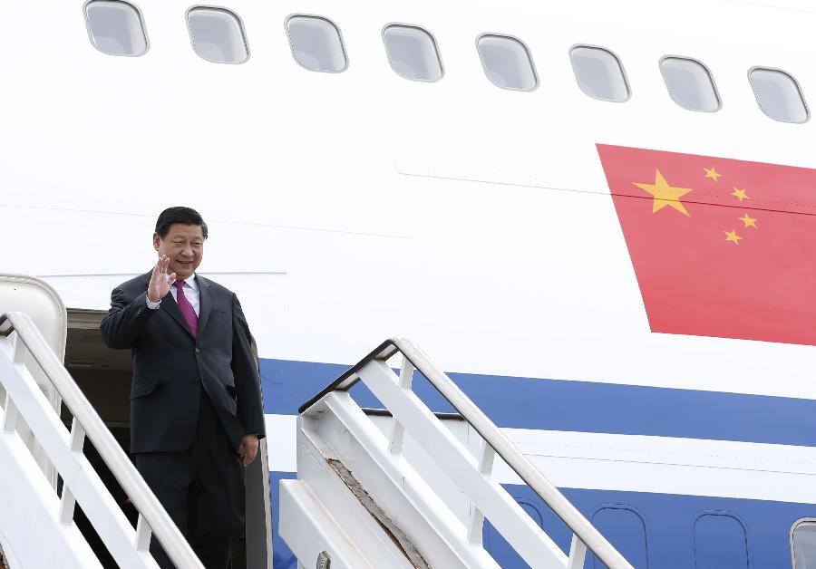 Chinese president arrives in Brazil for BRICS summit