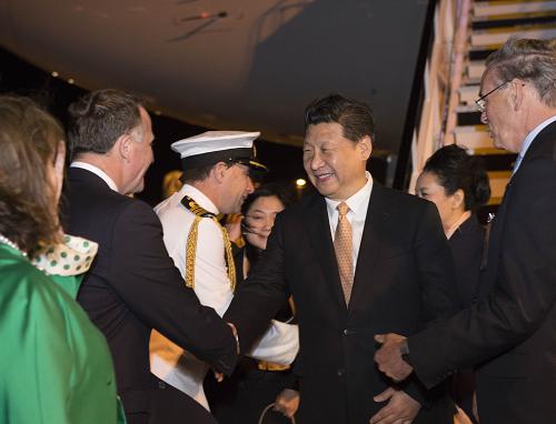 President Xi arrives in New Zealand for state visit