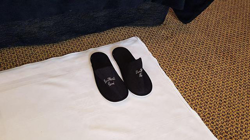 Smaller slippers in a Dan Hotel