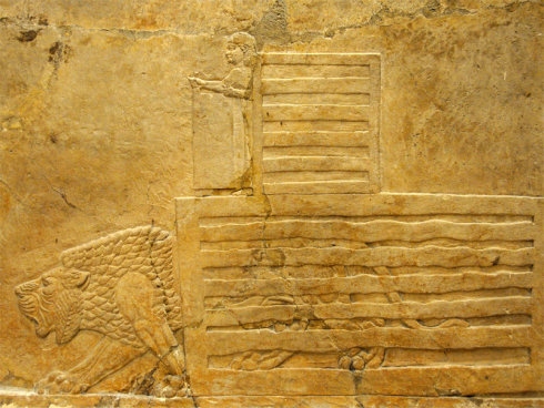 大英博物馆亚述猎狮浮雕