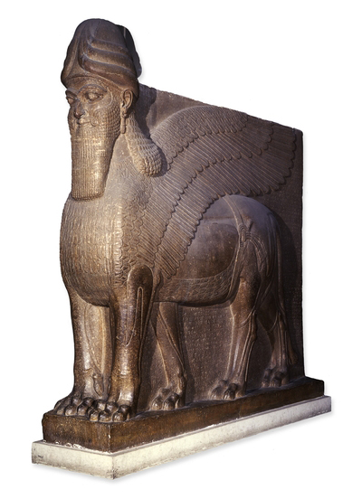大英博物馆亚述帝国人首牛身雕像
