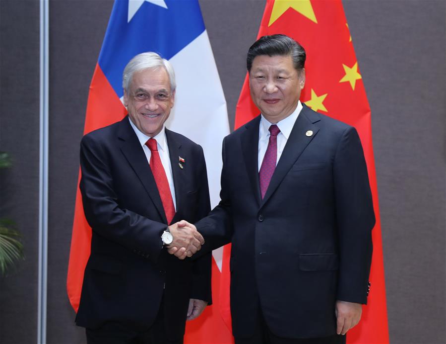 Chinese President Xi meets Chilean president, pledges closer ties