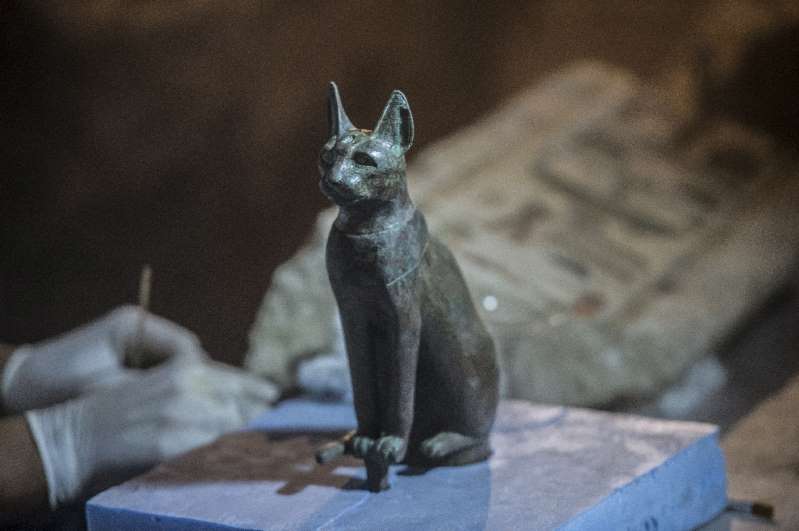青铜猫咪雕像