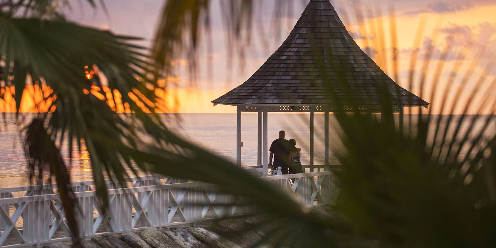 加勒比牙买加半月度假村看日落
