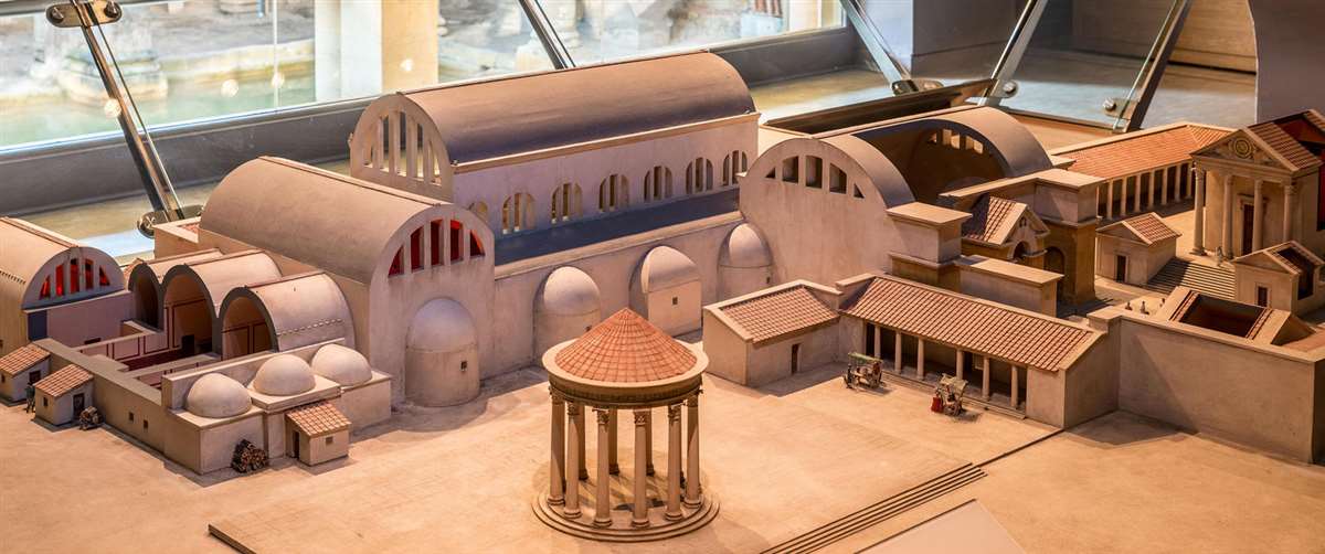 英国巴斯罗马浴场博物馆罗马人居所模型