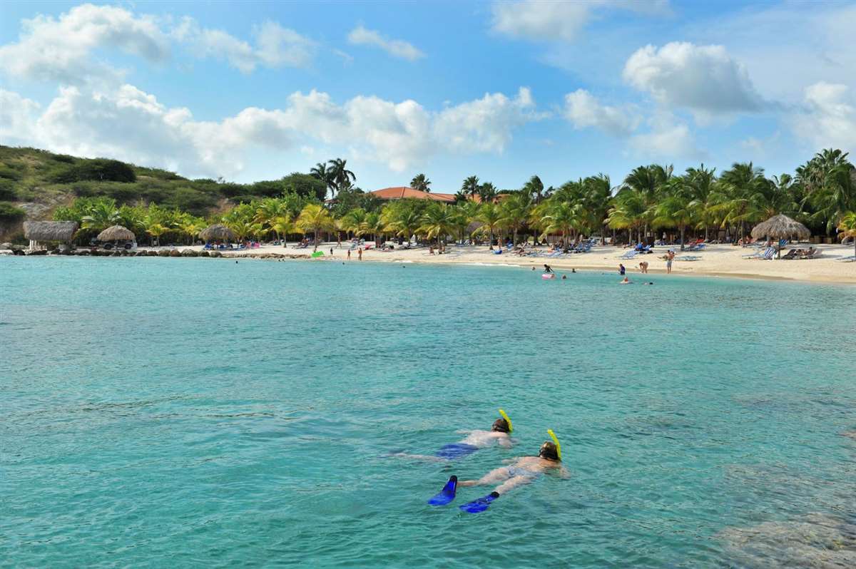 加勒比海岛库拉索蓝湾海滩潜水