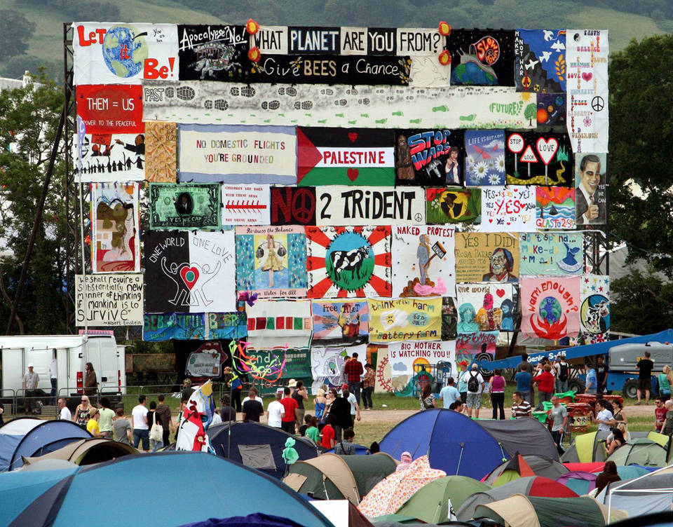 Glasto banners